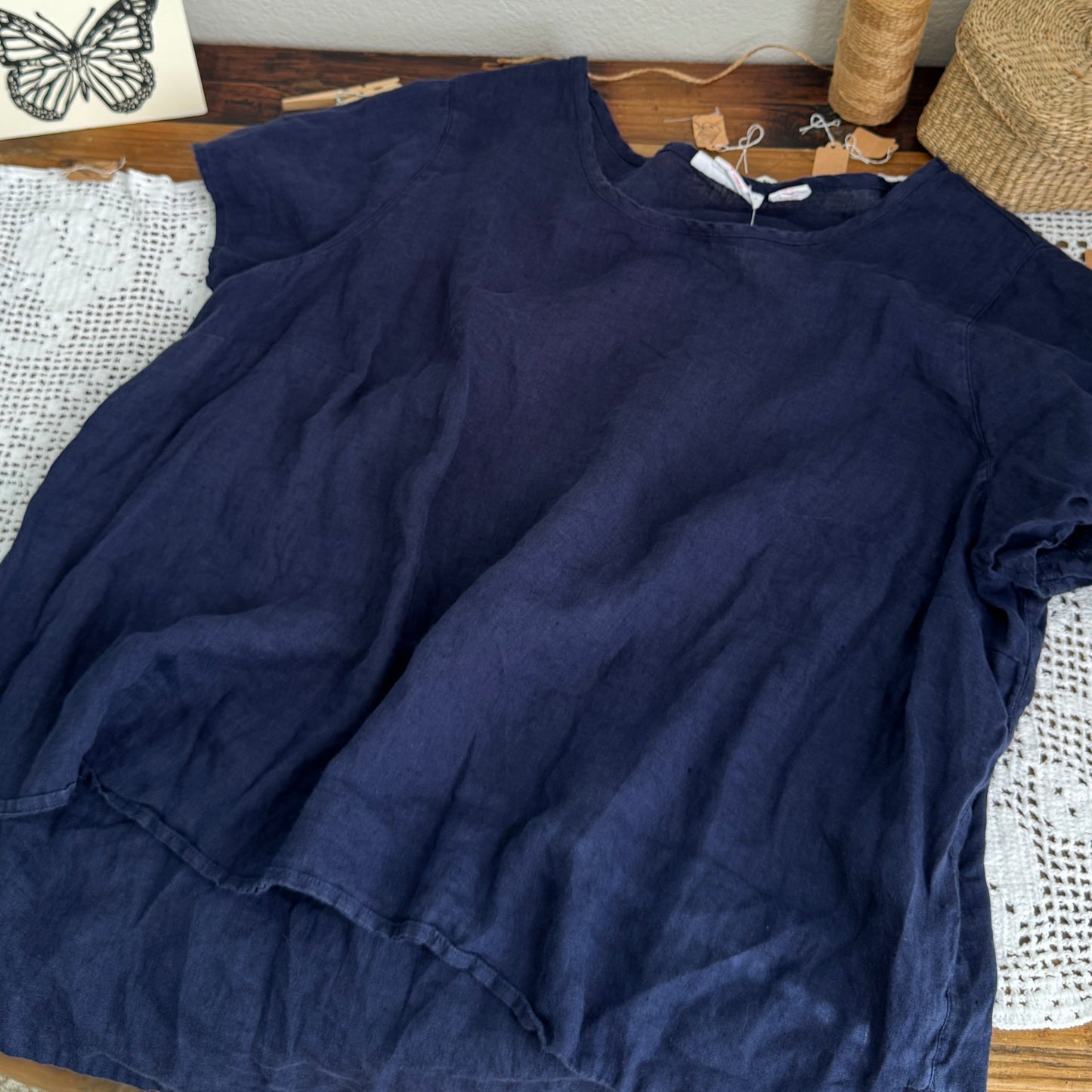 Boxy Linen Top (1X)
