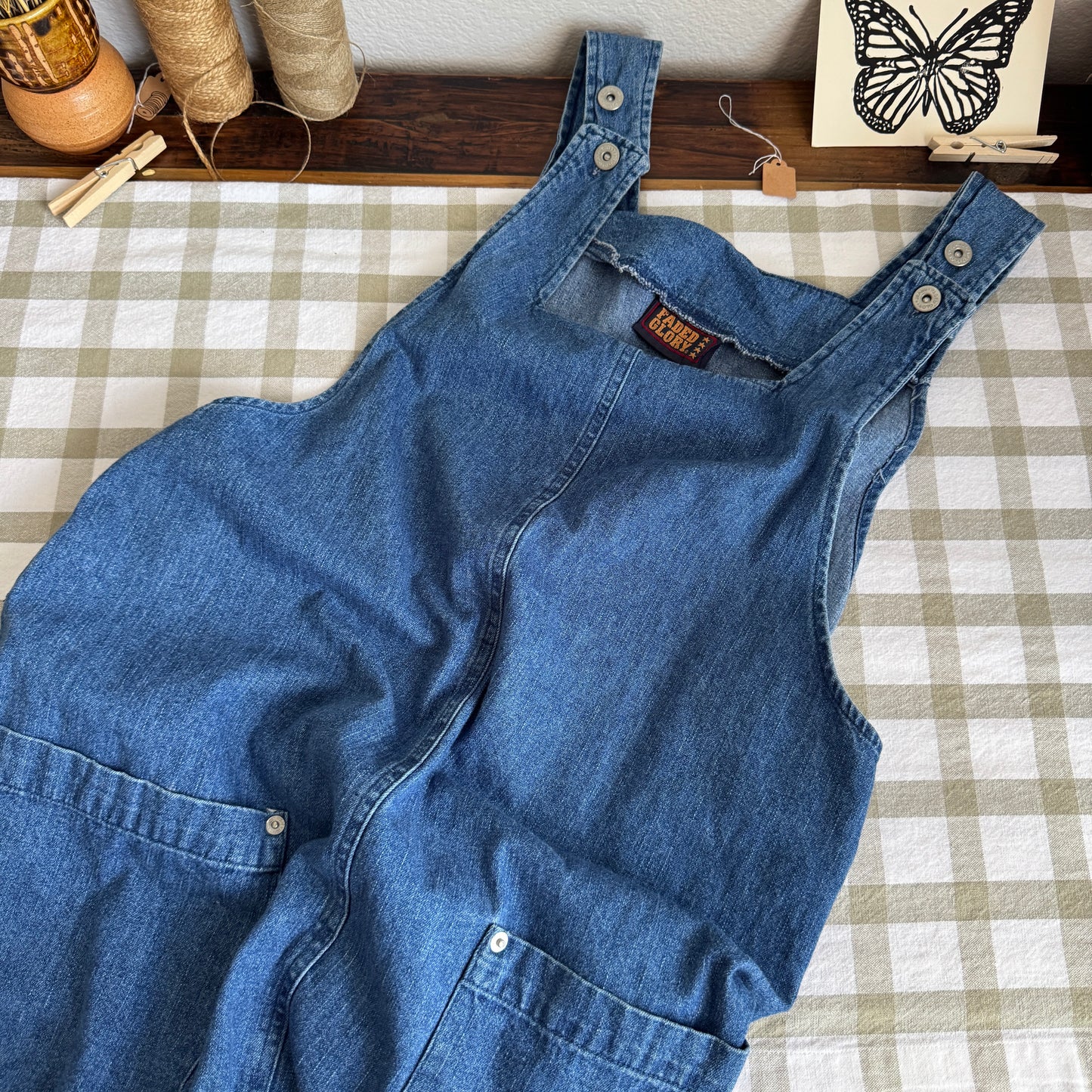 Vintage Denim Jumper Dress (L-XL)