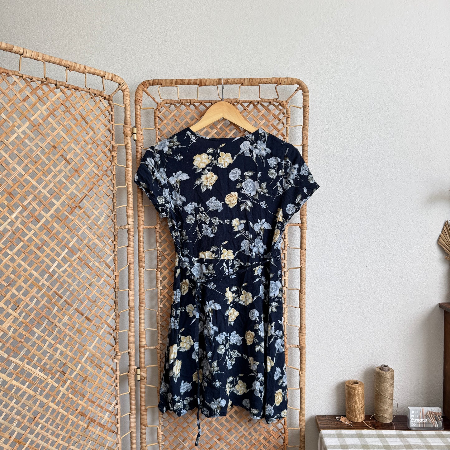 Vintage Floral Mini Dress (XS-M)