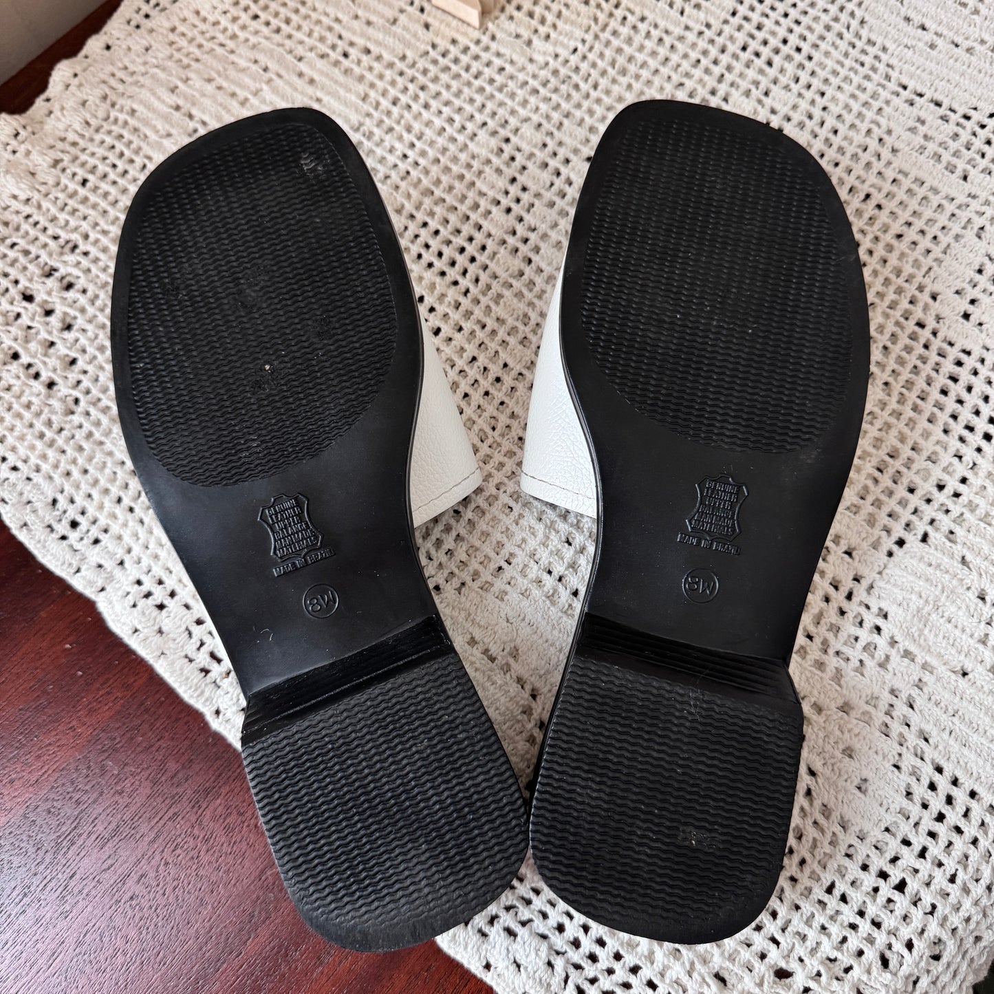 Y2K Leather Slide Sandals (8W)