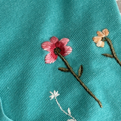 The Reef Bloom Embroidered Knit Top (XS-L)