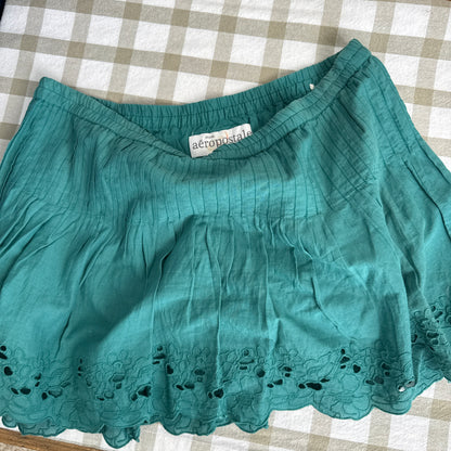 The Lagoon Eyelet Mini Skirt (L)