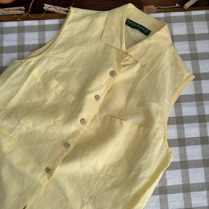 The Easy Morning Linen Tank (M-L)