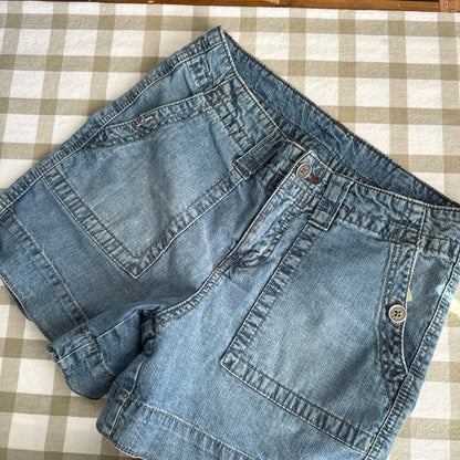The Hazy Sky Utility Denim Shorts (4)