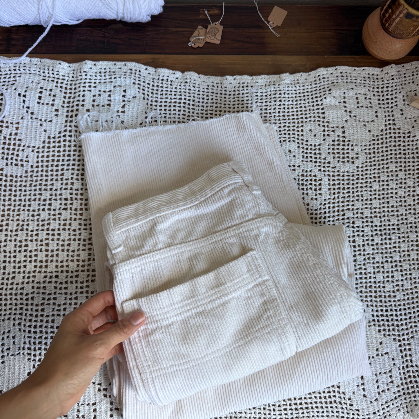 Topshop Corduroy Baggy Wide Leg Pants (30W)