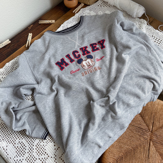 Vintage Mickey Mouse Embroidered Crew (XL)