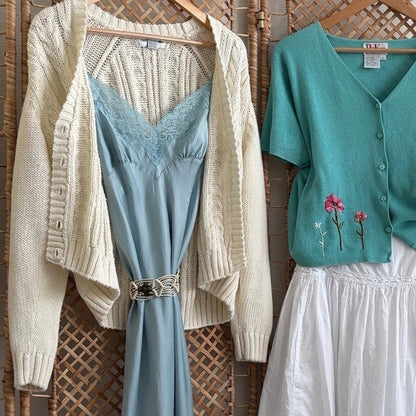 The Reef Bloom Embroidered Knit Top (XS-L)