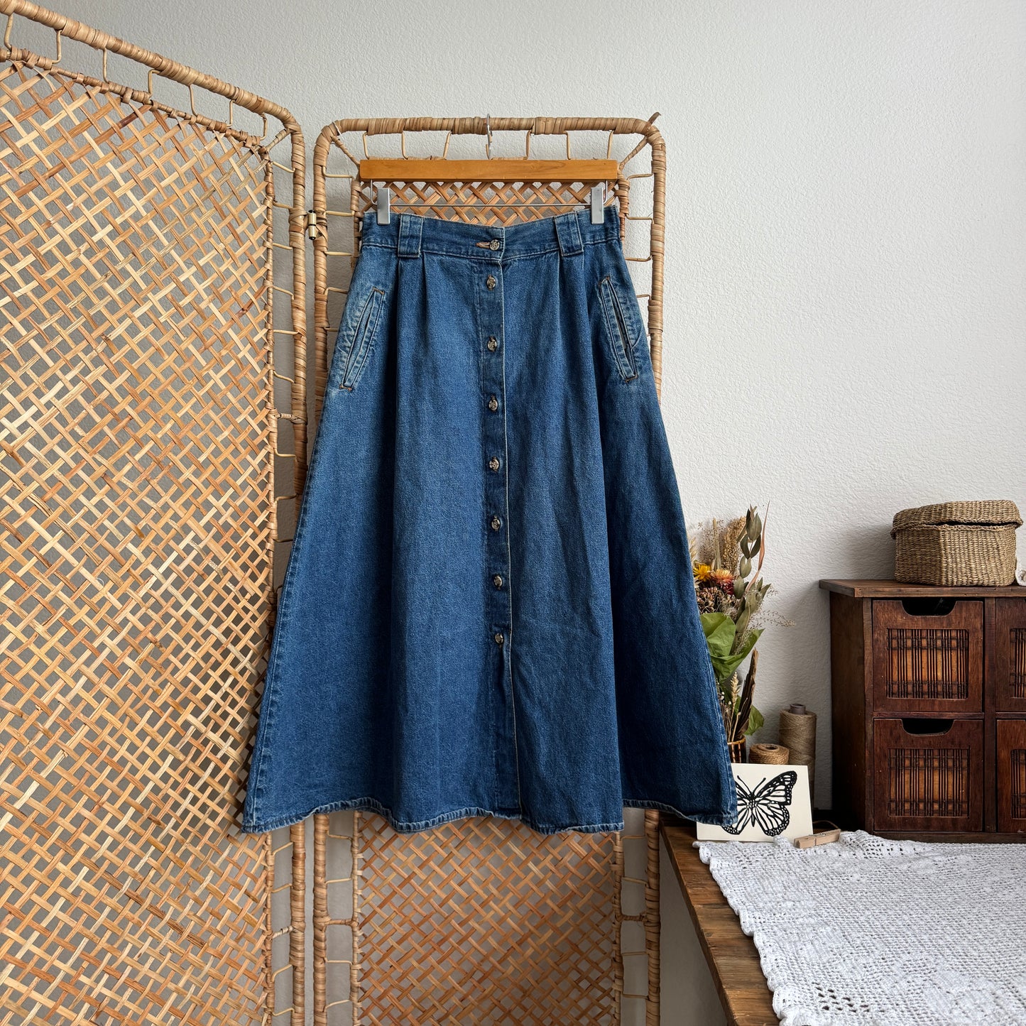 The Bay Side Denim Maxi Skirt (27-30W)