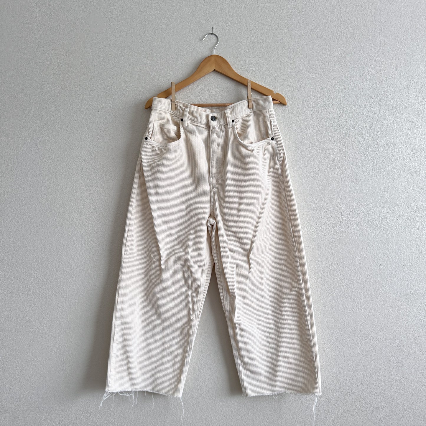 Topshop Corduroy Baggy Wide Leg Pants (30W)