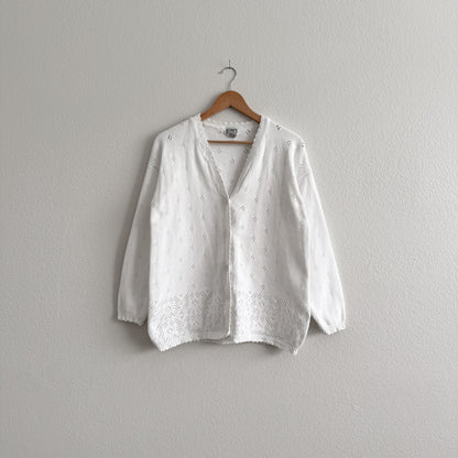 Vintage Pointelle Cardigan (M)