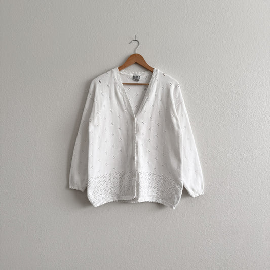 Vintage Pointelle Cardigan (M)