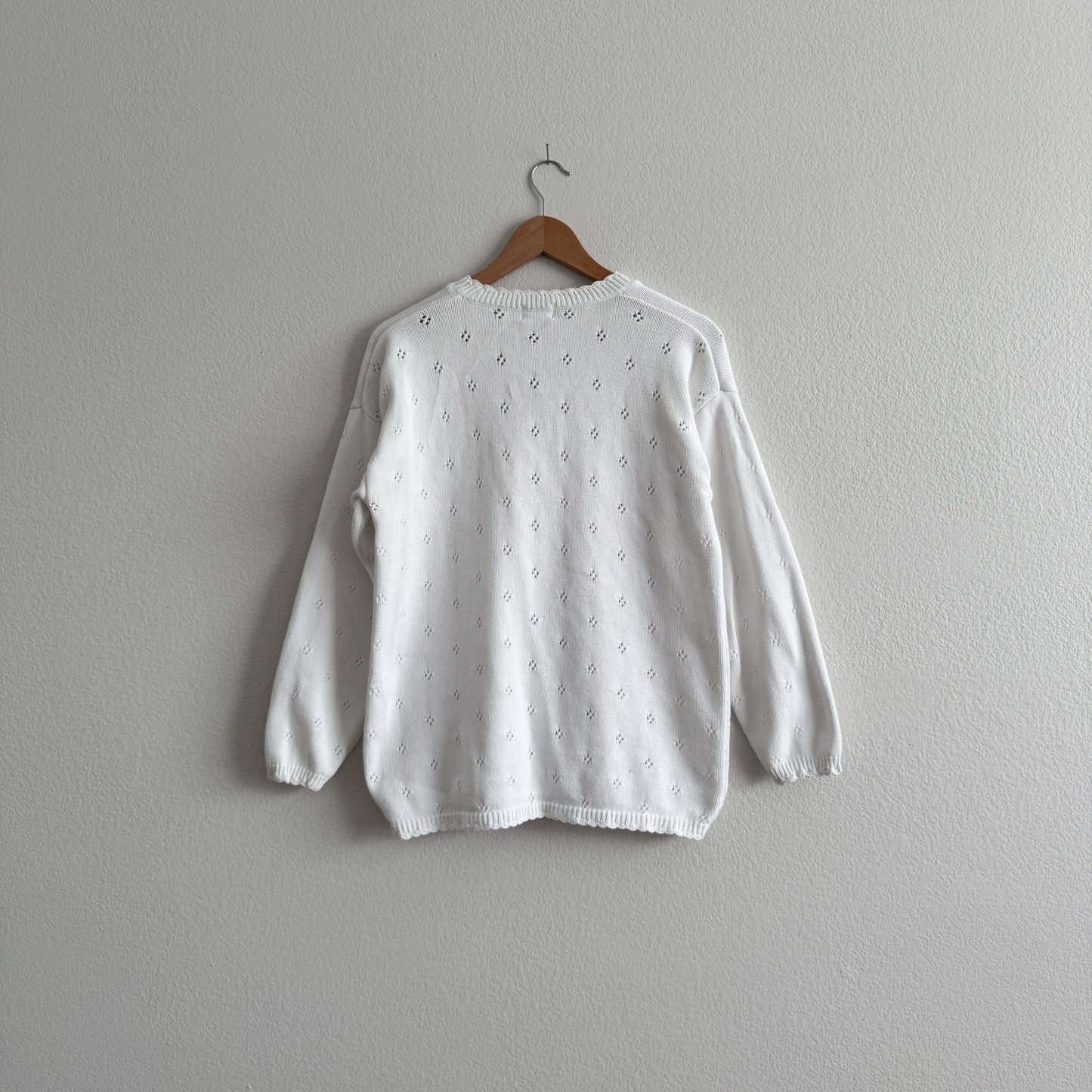 Vintage Pointelle Cardigan (M)