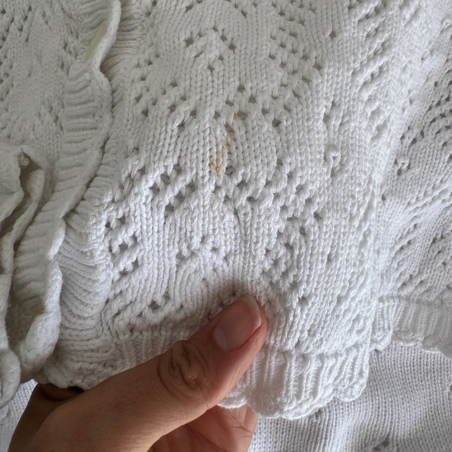Vintage Pointelle Cardigan (M)