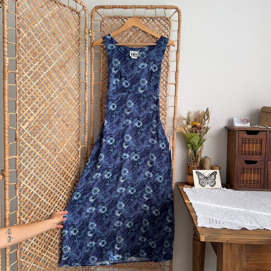 Vintage Floral Maxi Dress (XS-S)
