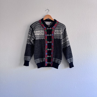Vintage Fjord Made in Norway Fair Isle Cardigan (XS-S)