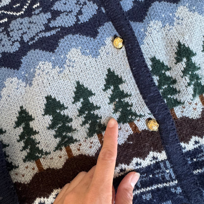 Vintage Fair Isle Tree Cardigan (PM)