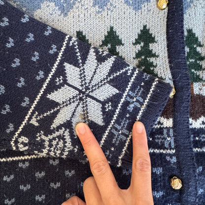 Vintage Fair Isle Tree Cardigan (PM)