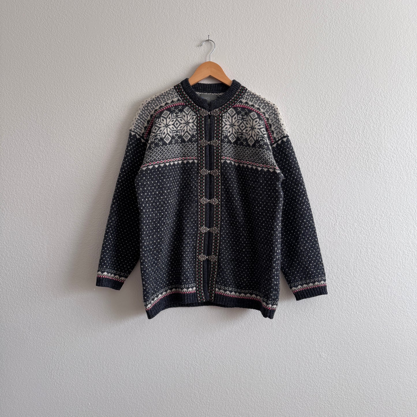 Vintage Nordic Fair Isle Cardigan (S-M)