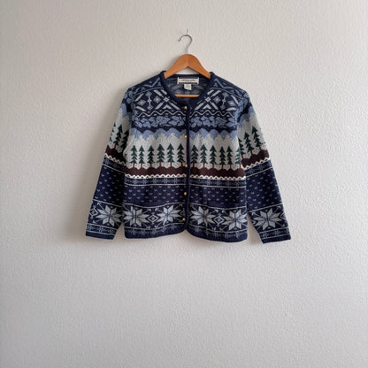 Vintage Fair Isle Tree Cardigan (PM)
