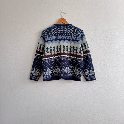 Vintage Fair Isle Tree Cardigan (PM)
