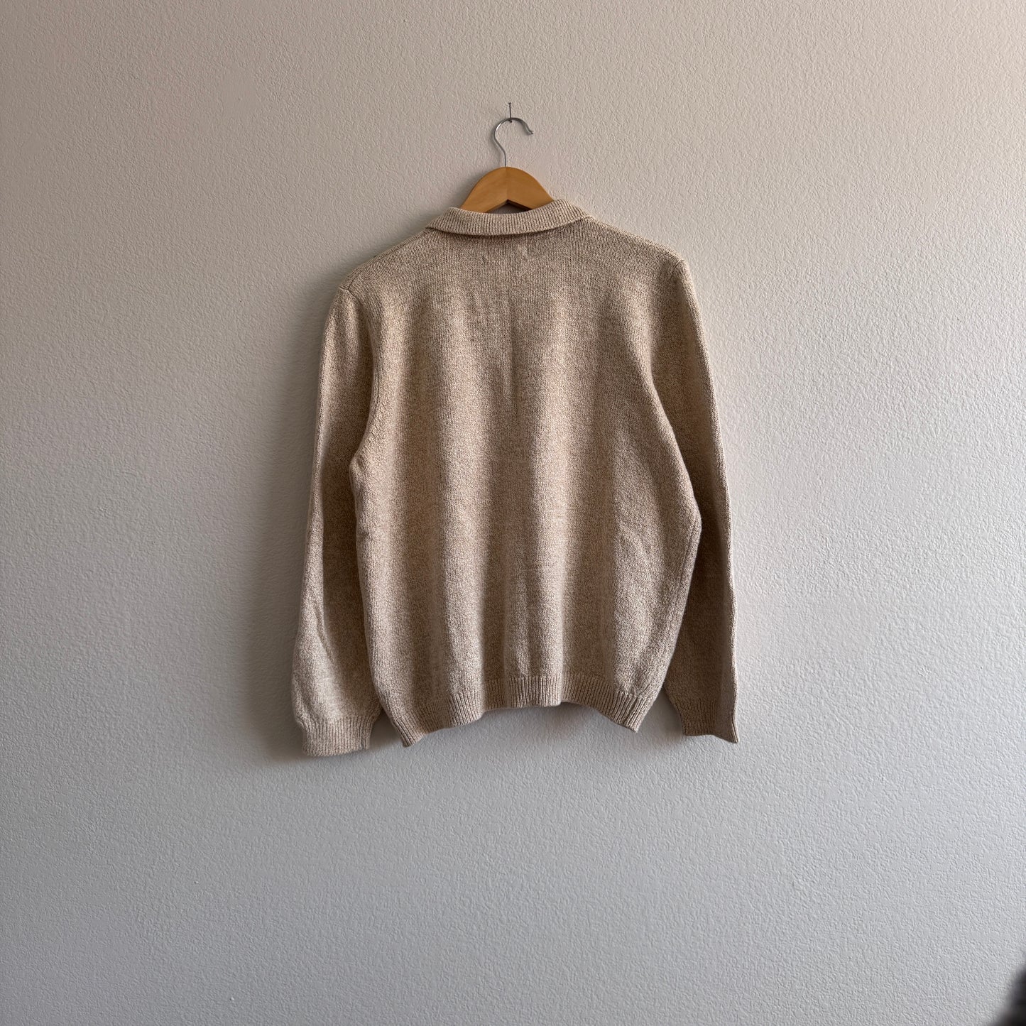 Vintage Winter Skaters Collared Buttoned Cardigan (L)