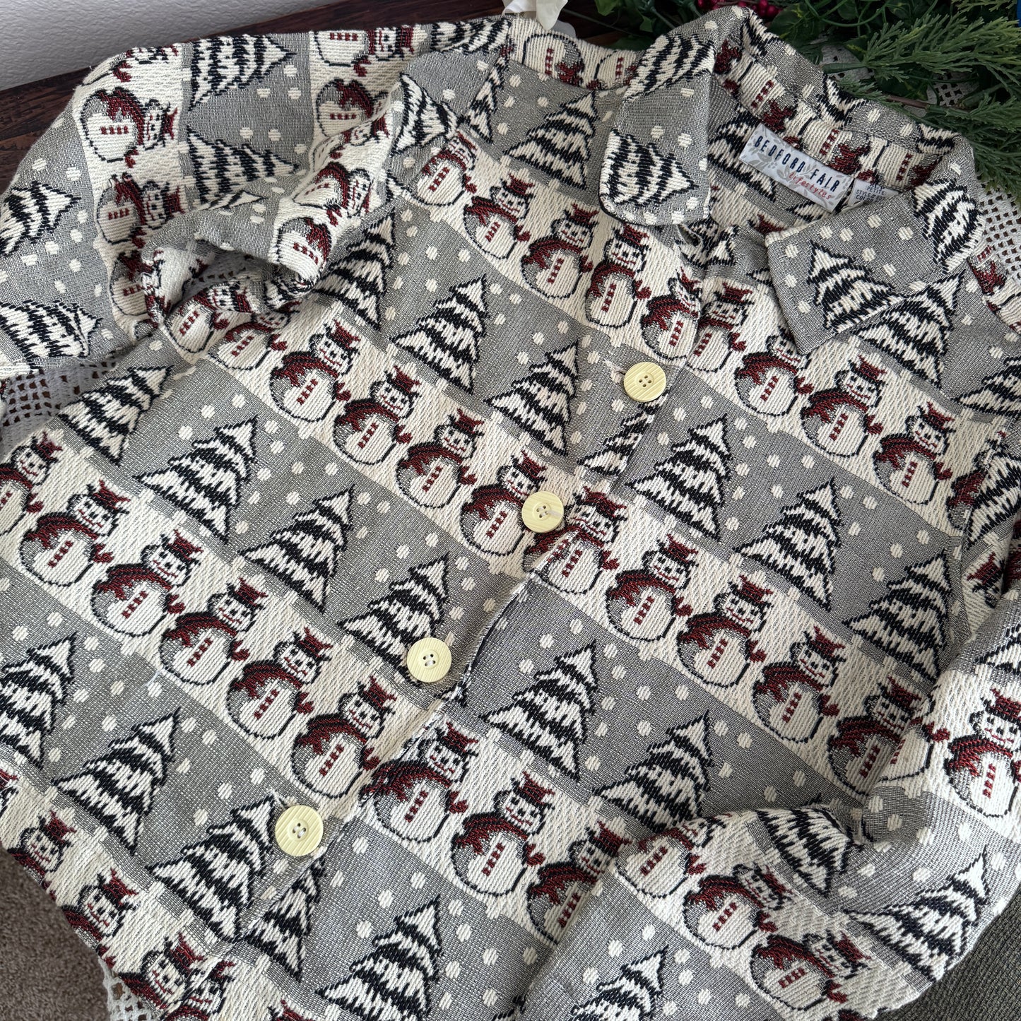 Vintage Snowman Tapestry Jacket (XL P)