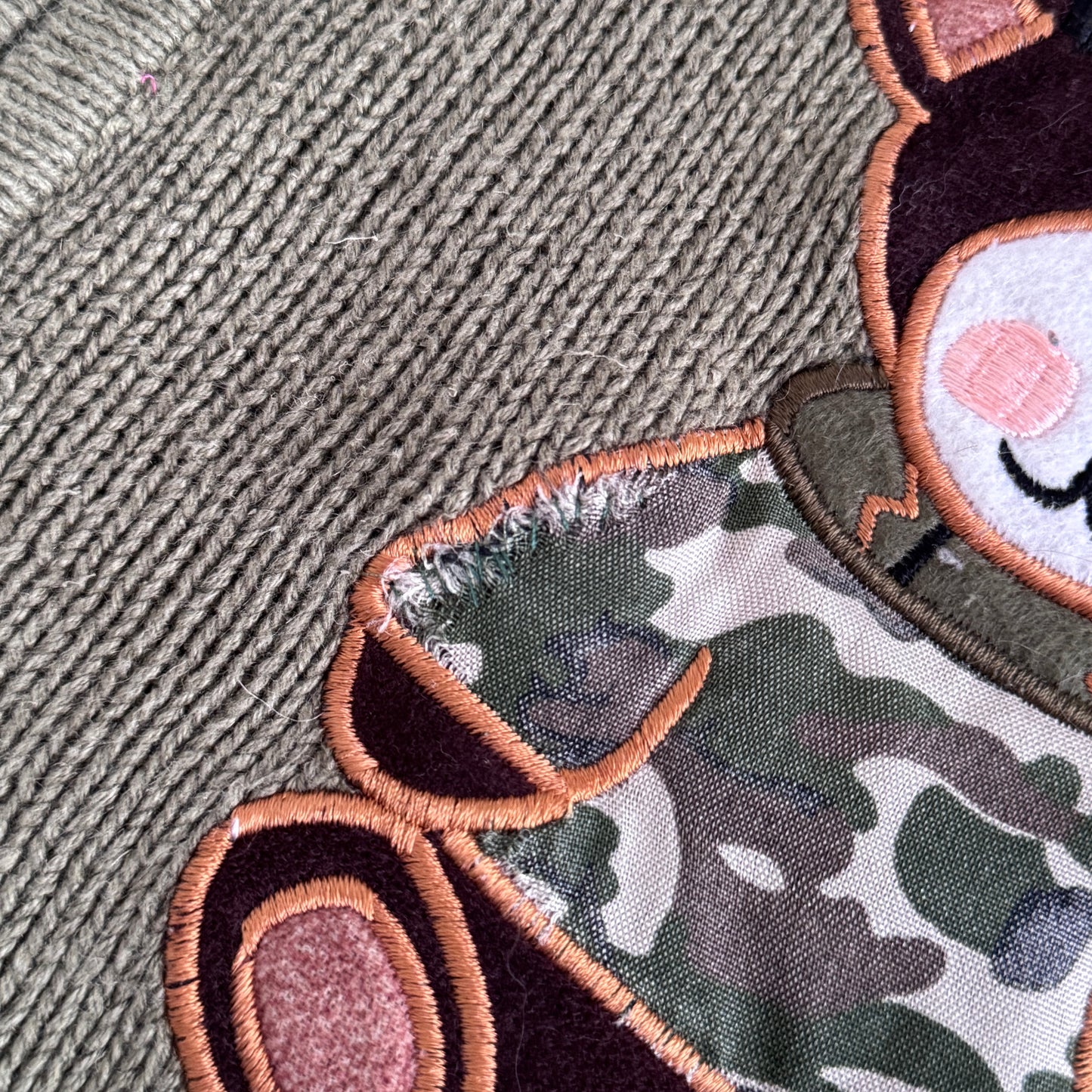 Vintage Camo Teddy Sweater Vest (L)