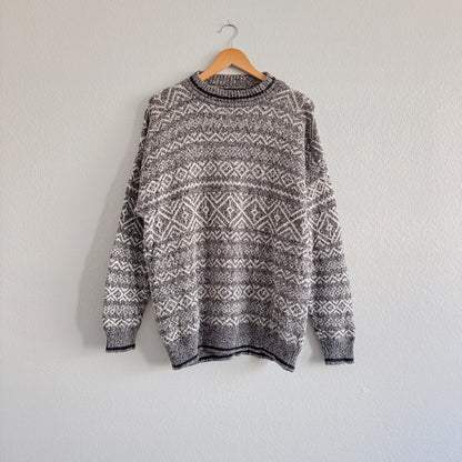 Vintage Grey Tone Heathered Sweater (L-XL)