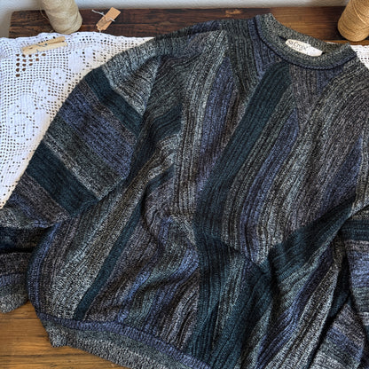 Vintage 3D Textured Sweater (XL)