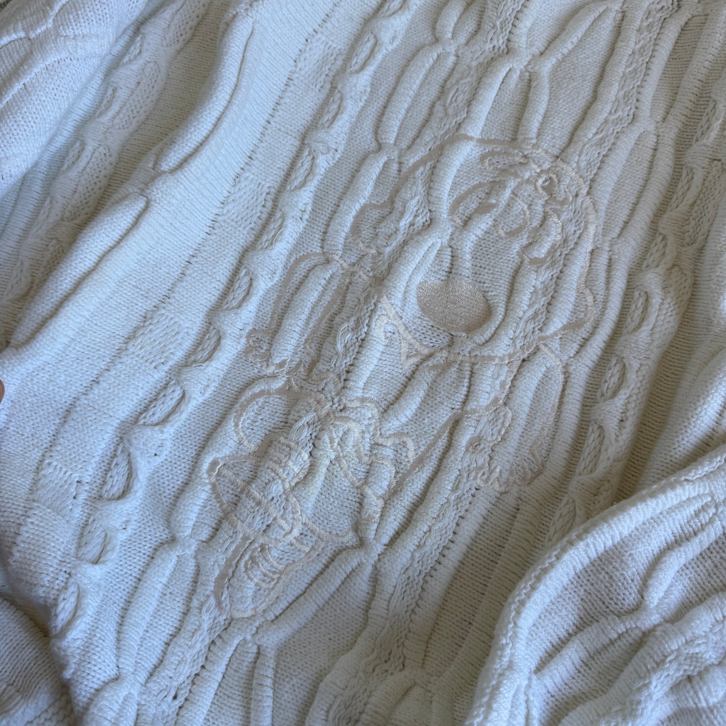 RARE Vintage Coogi-Style Charlie Brown Embroidered Sweater (XL)