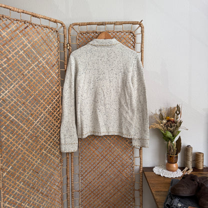 Vintage Marled Buttoned Knit Cardigan (L)