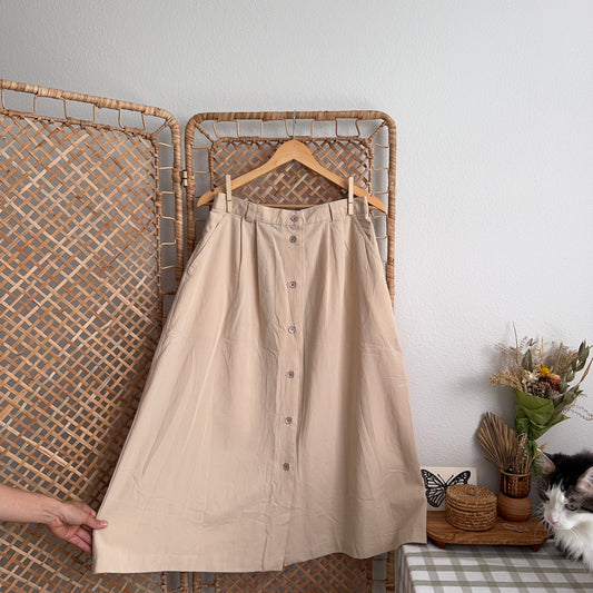 Vintage Buttoned Maxi Skirt (29W)