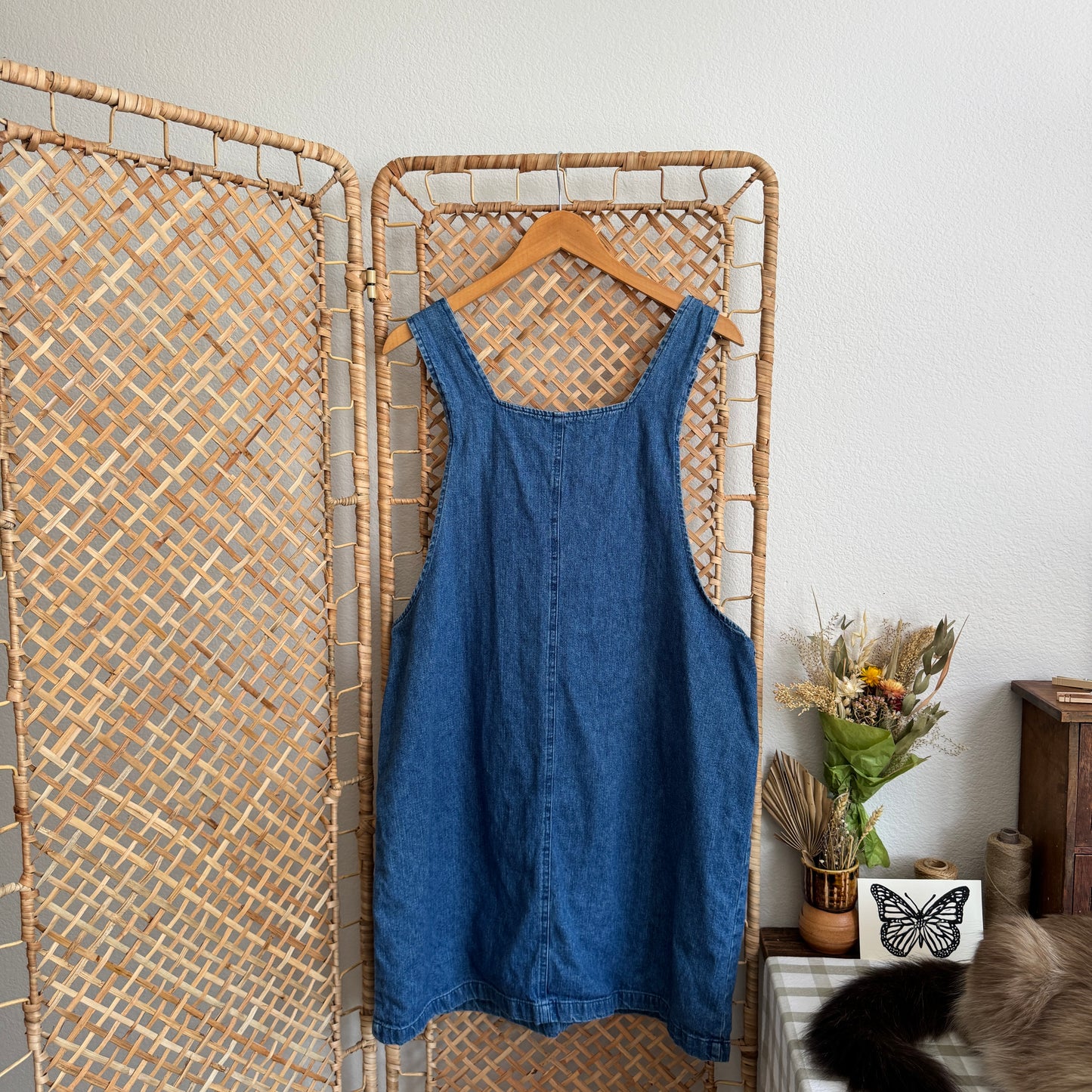 Vintage Denim Jumper Dress (L-XL)