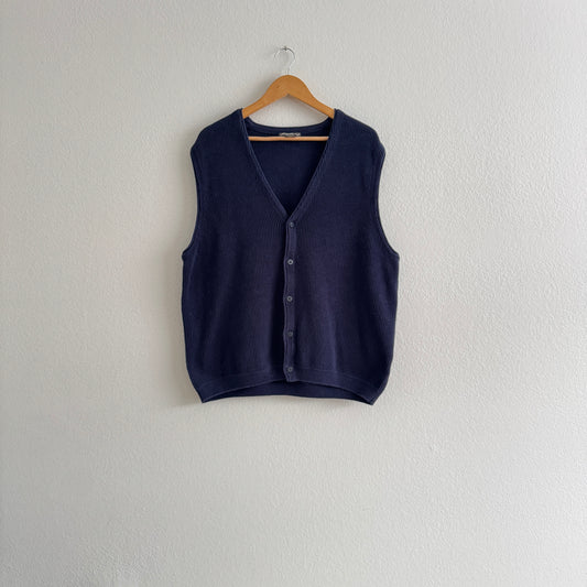 Vintage Waffle Knit Sweater Vest (XL)