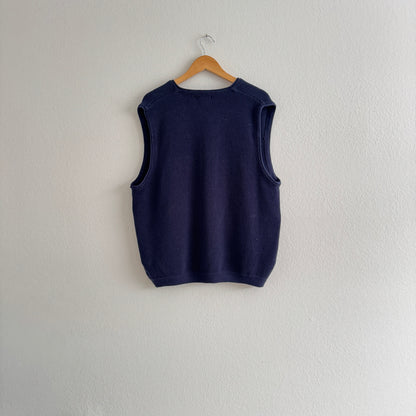 Vintage Waffle Knit Sweater Vest (XL)