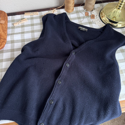 Vintage Waffle Knit Sweater Vest (XL)