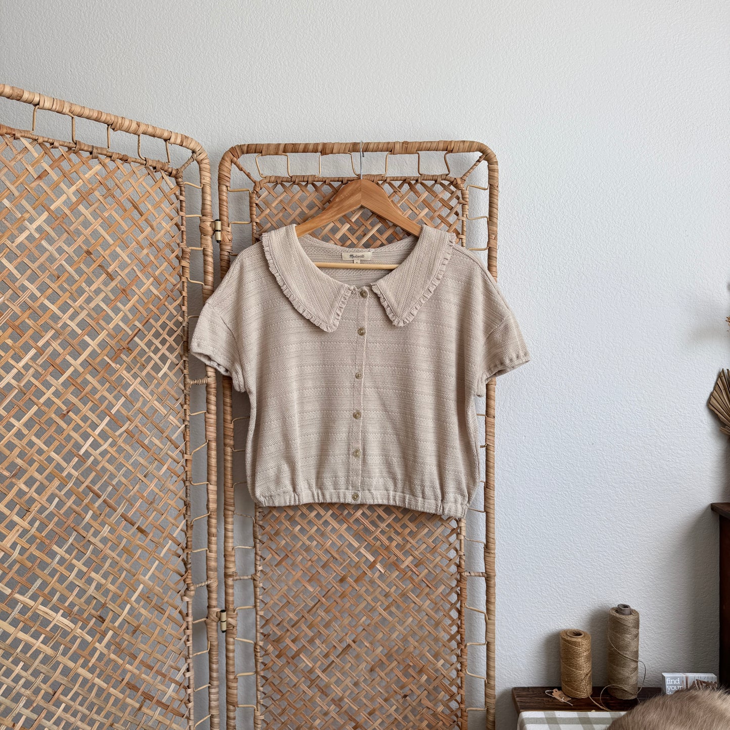 Madewell Ruffle-Collared Top (S)