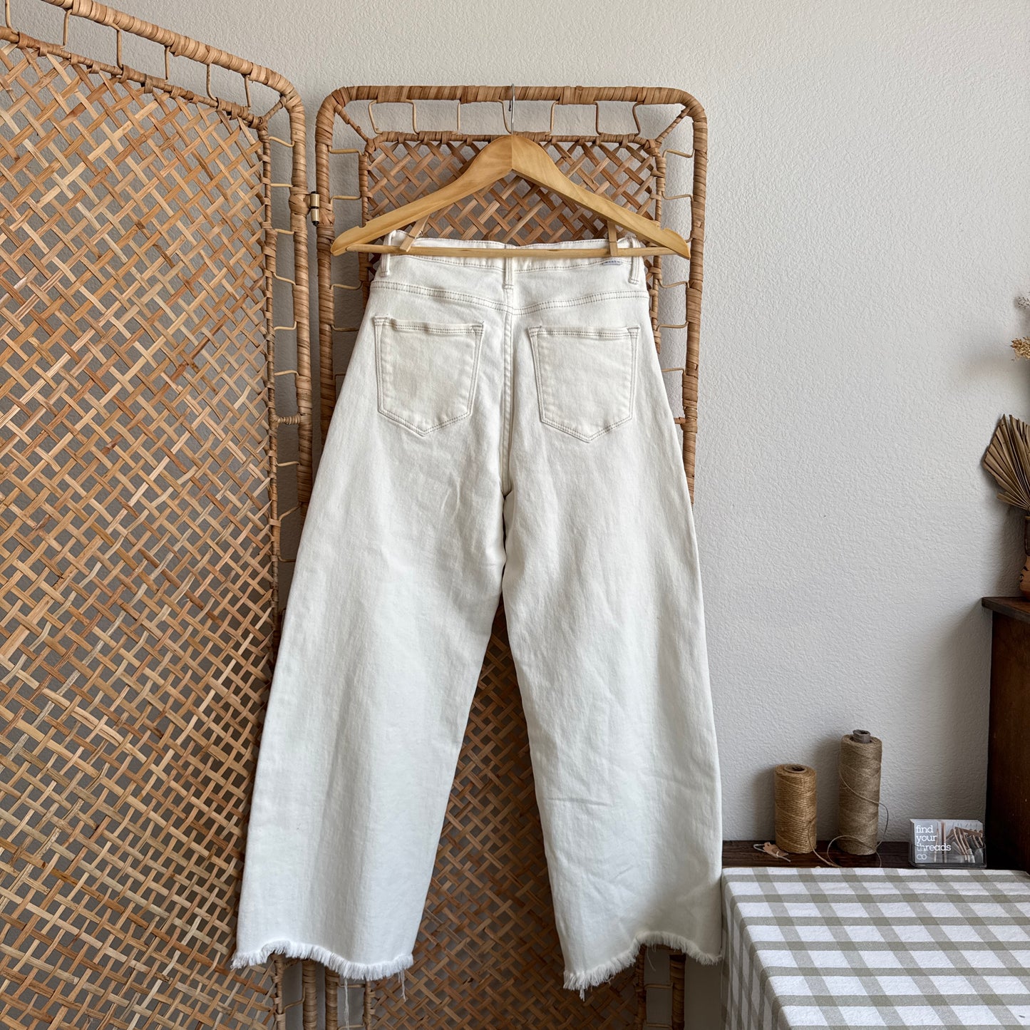 Risen High-Rise Wide Leg Jeans (26W)