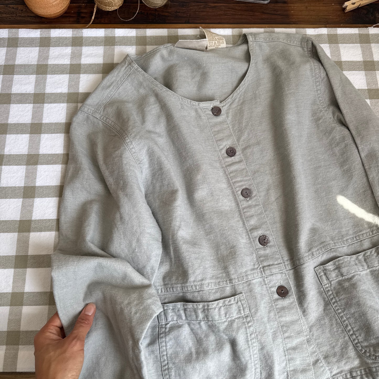 Vintage Linen Blend Buttoned Shirt (PM)