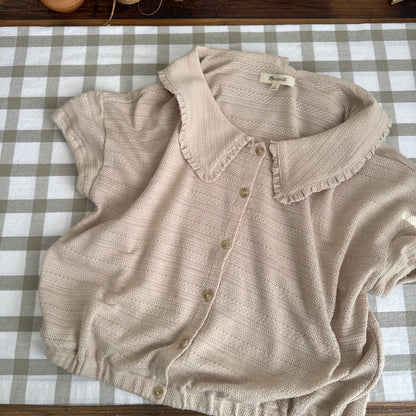 Madewell Ruffle-Collared Top (S)