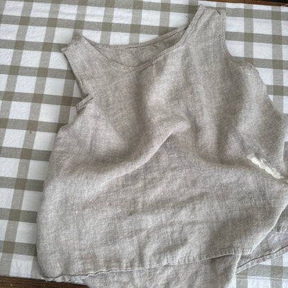 Handmade Linen Tank (XS-M)