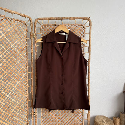 Vintage Collared Buttoned Tank (M)