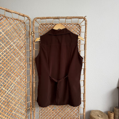 Vintage Collared Buttoned Tank (M)