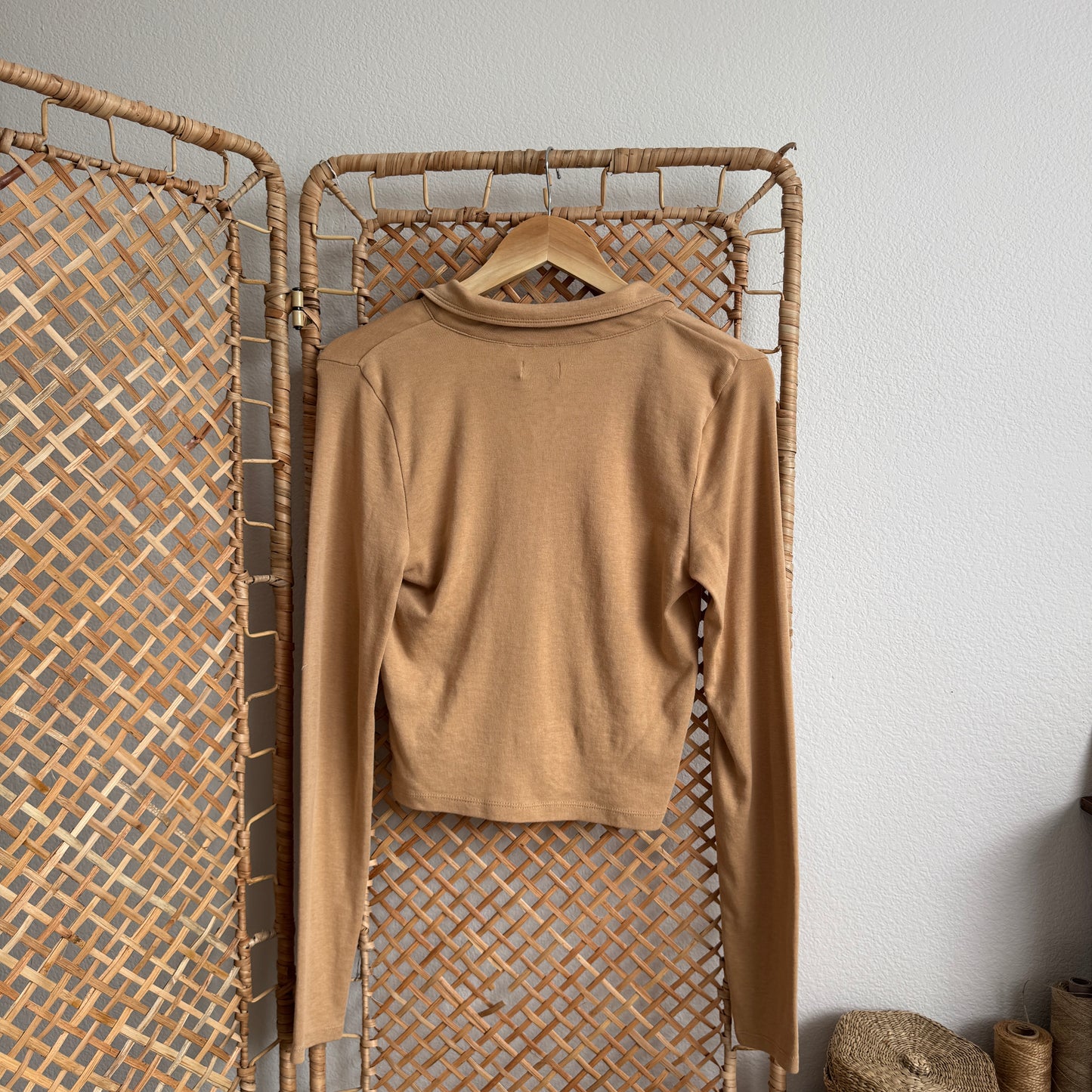 Snap Button Long Sleeve Top (S-L)