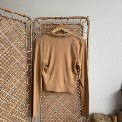 Snap Button Long Sleeve Top (S-L)