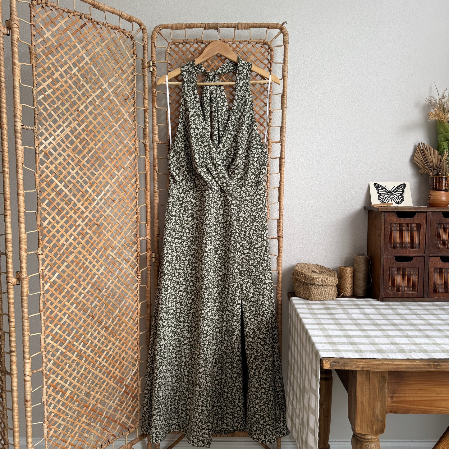 Lulu's Floral Print Midi Dress (XL)