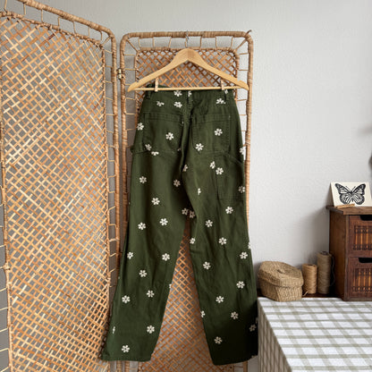 PacSun Floral Baggy Carpenter Denim Jeans (24-26W)