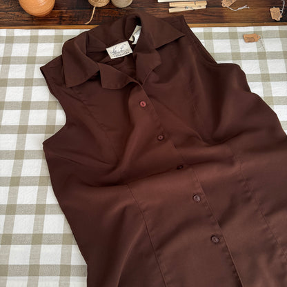 Vintage Collared Buttoned Tank (M)