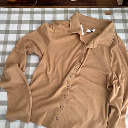 Snap Button Long Sleeve Top (S-L)