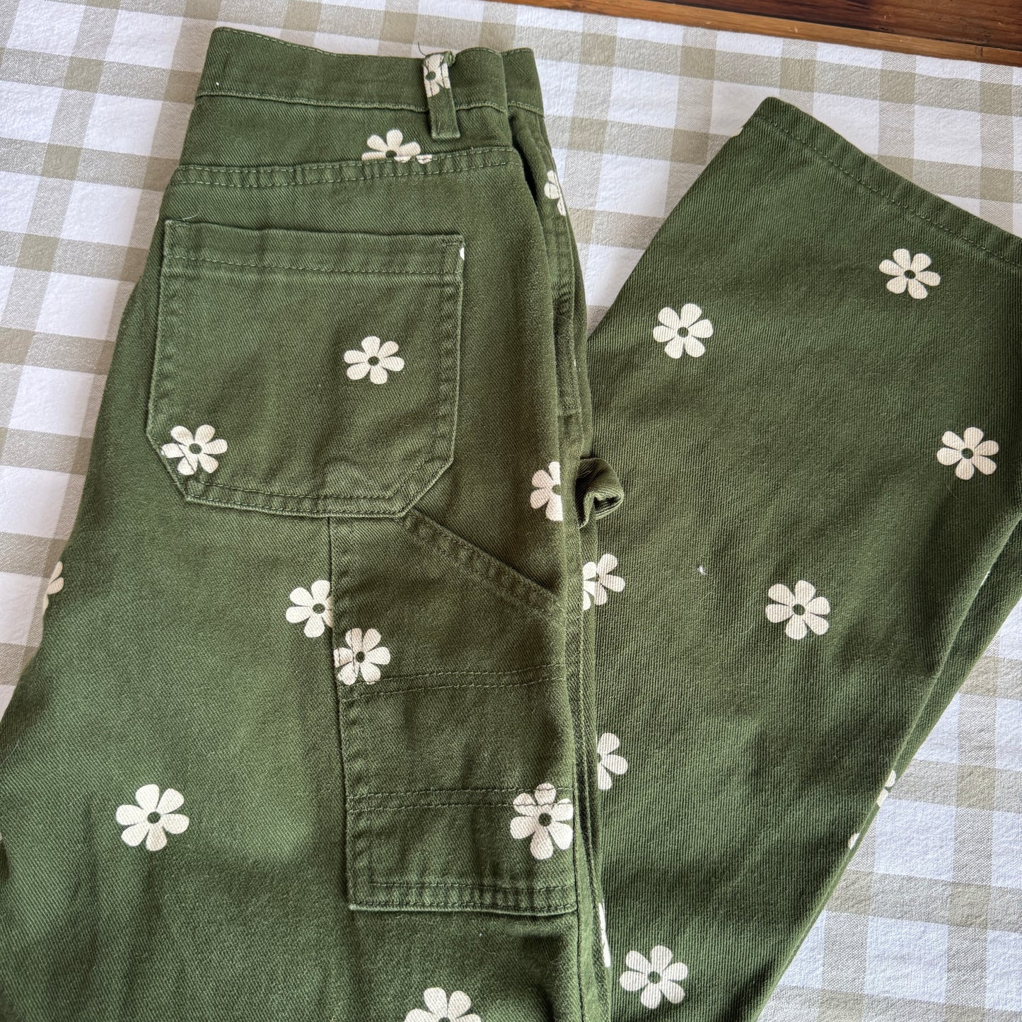 PacSun Floral Baggy Carpenter Denim Jeans (24-26W)